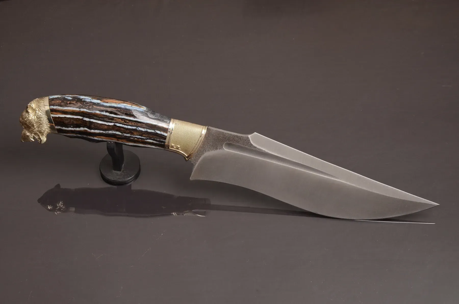 Exclusive Luxury Collectible Knife with Mammoth Tooth Handle