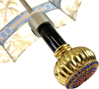 Chains Print Women's Folding Umbrella – Chic and Luxurious Design