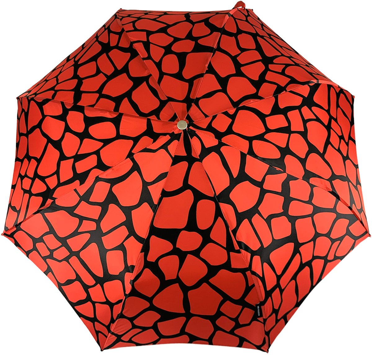 Unique Black and Red Folding Umbrella – Elegant Swarovski Details
