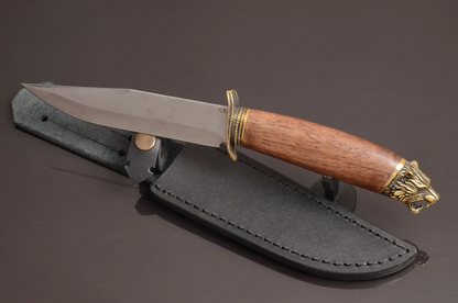 Designer Classic Stainless Steel Knife with Walnut Handle - Elegant Knives