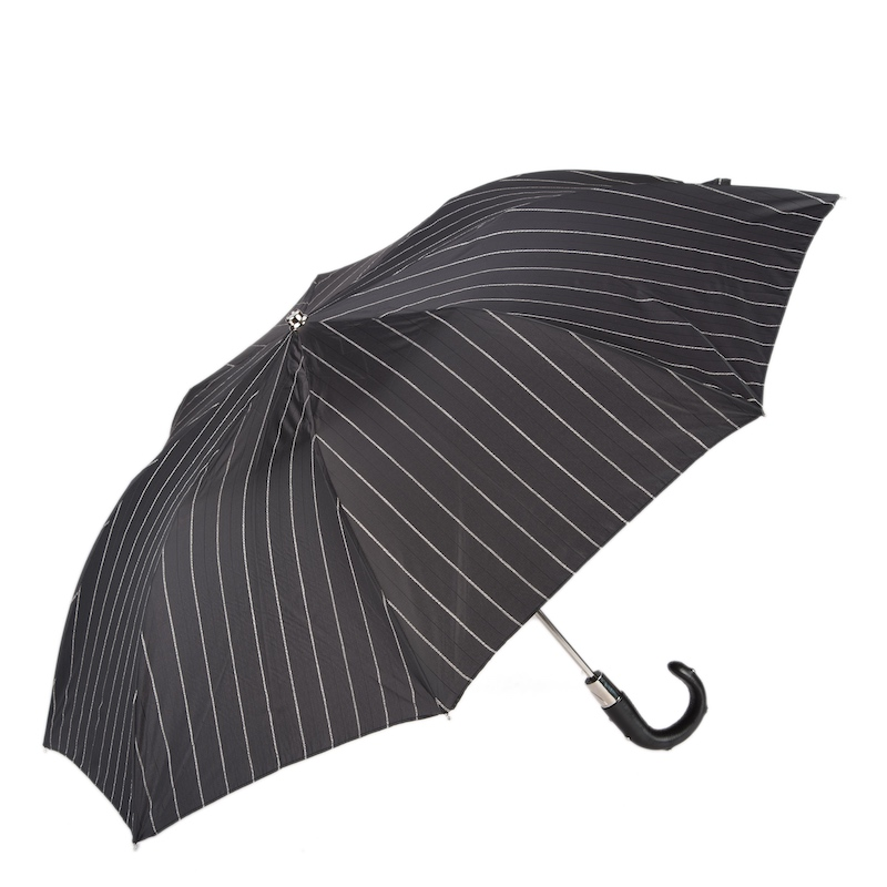 Folding Umbrella with Studded Leather Handle – Automatic Opening