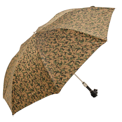 Handmade Black Lion Camouflage Folding Umbrella – Automatic Opening