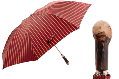 Striped Folding Automatic Opening Umbrella – Handmade in Italy