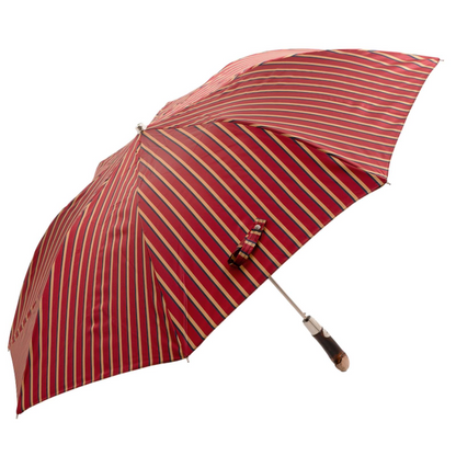 Striped Folding Automatic Opening Umbrella – Handmade in Italy