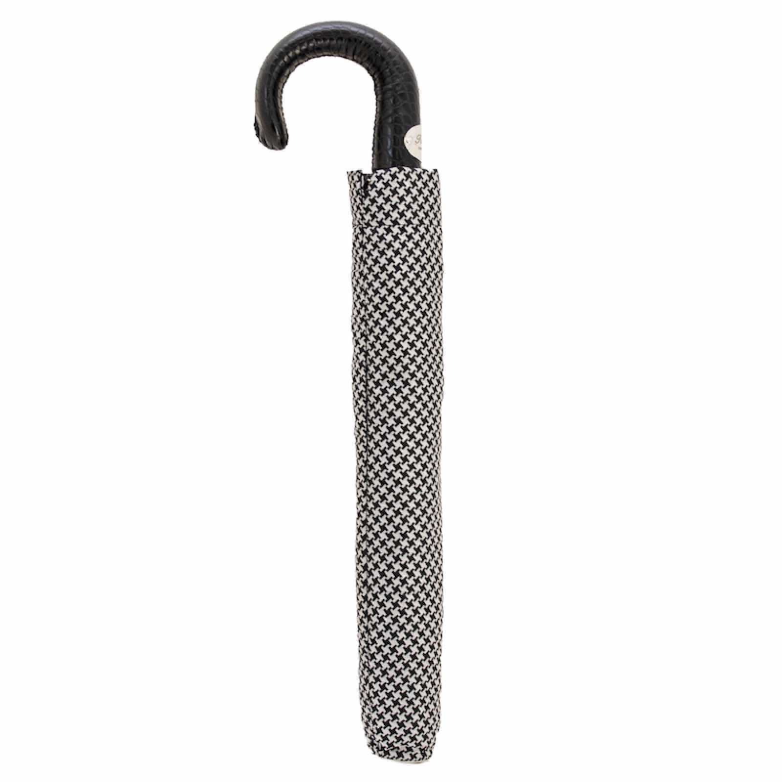 Classic Folding Umbrella with Leather Handle – Automatic Opening