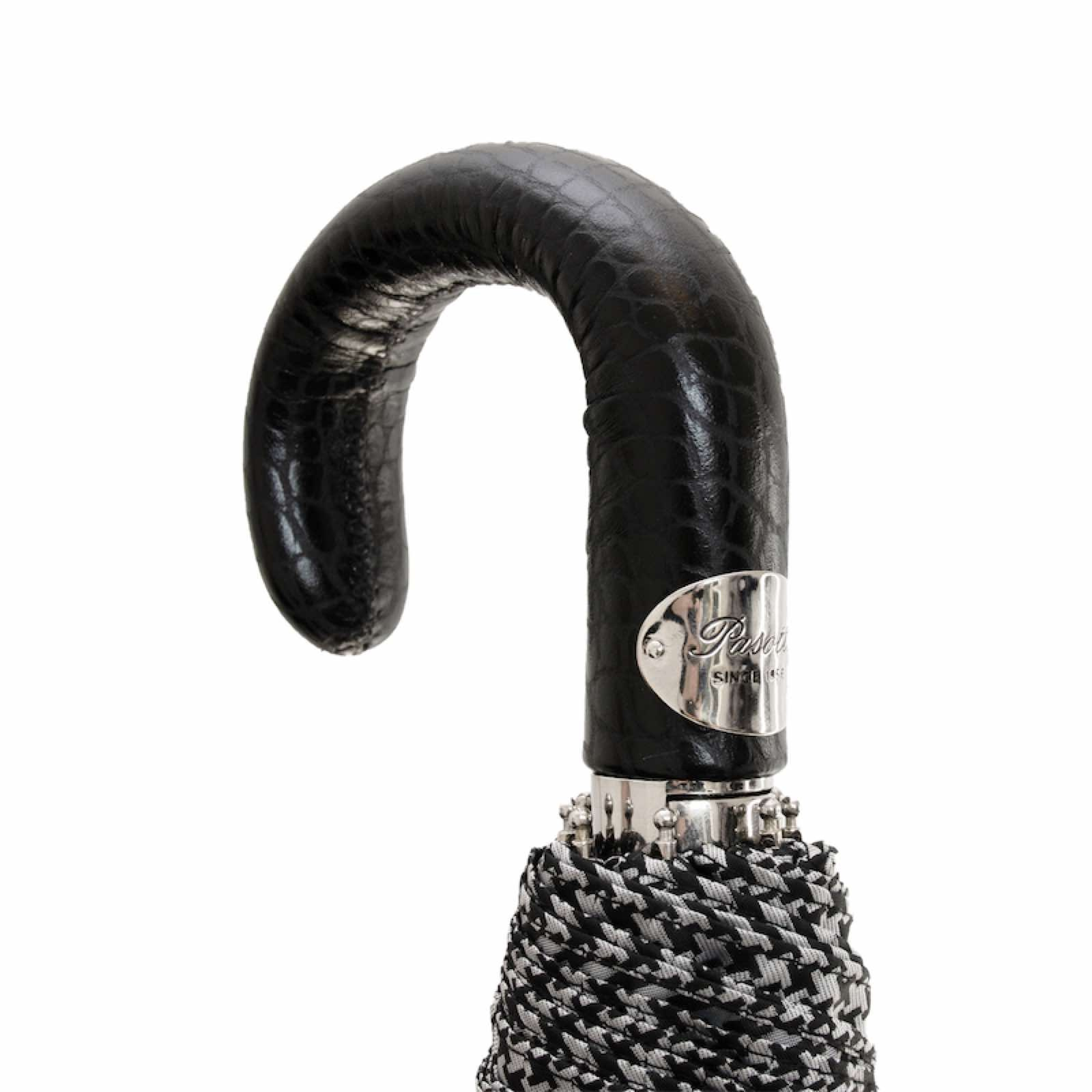 Classic Folding Umbrella with Leather Handle – Automatic Opening