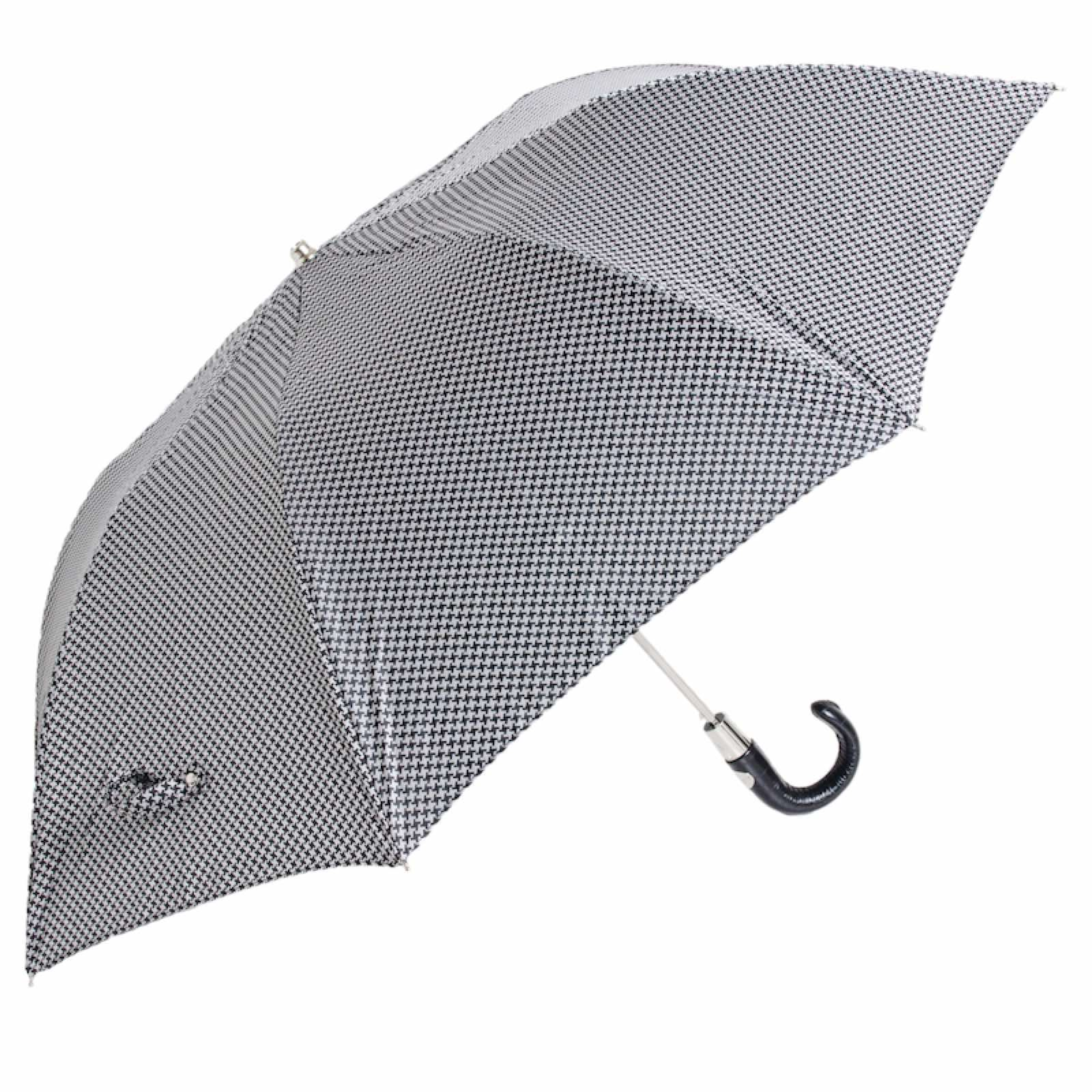 Classic Folding Umbrella with Leather Handle – Automatic Opening
