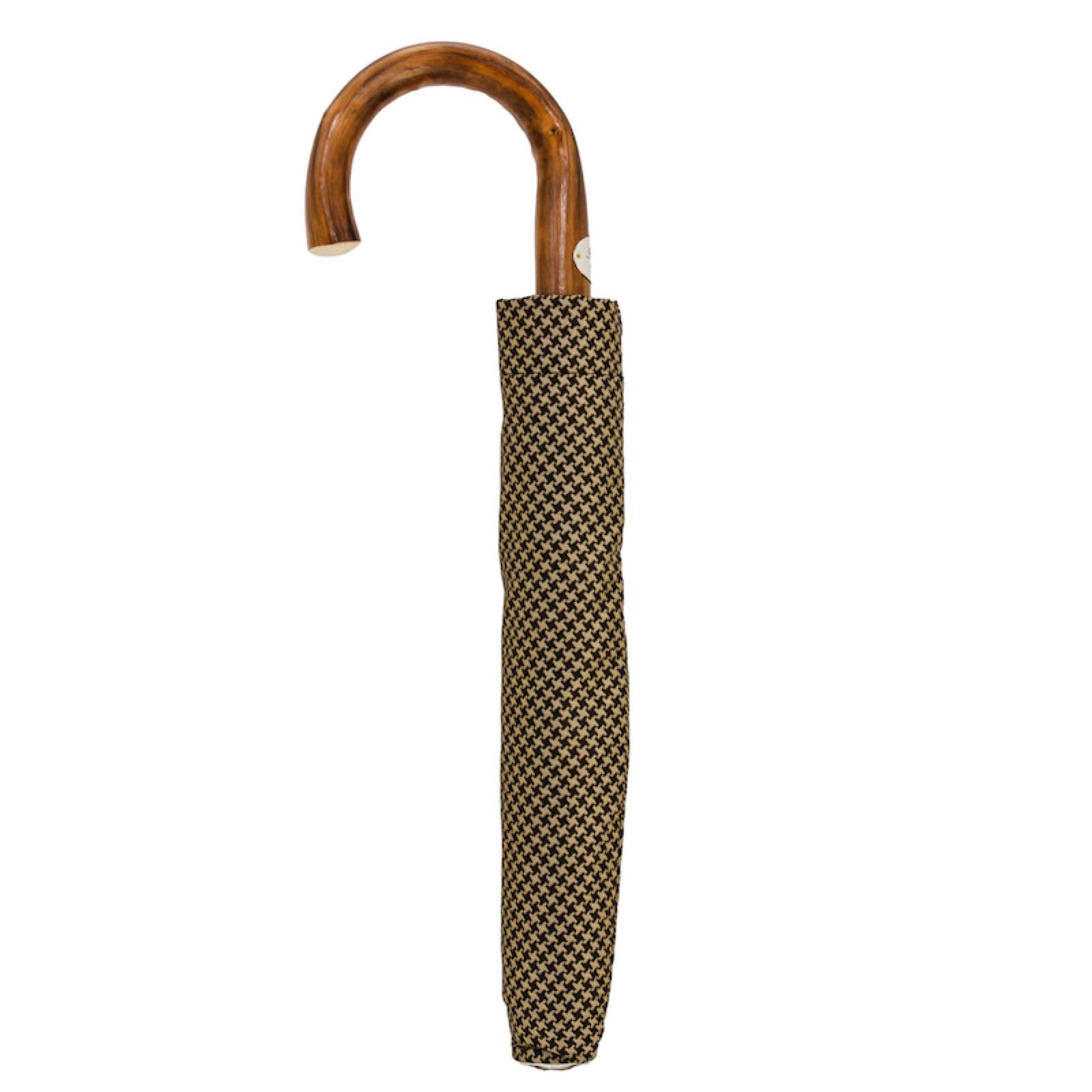 Elegant Men's Folding Umbrella – Automatic Opening, Handmade in Italy