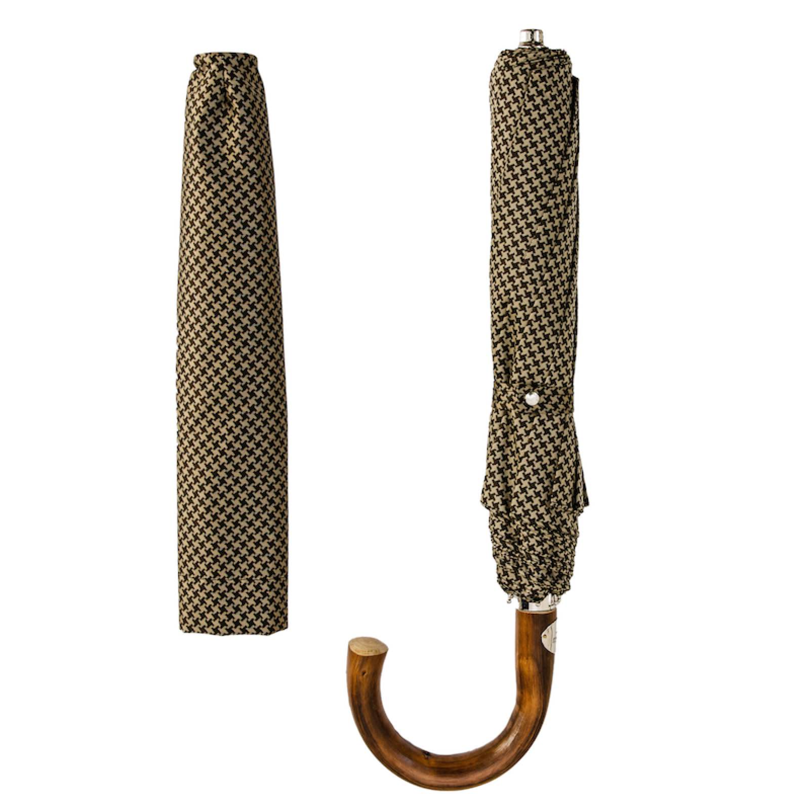 Elegant Men's Folding Umbrella – Automatic Opening, Handmade in Italy