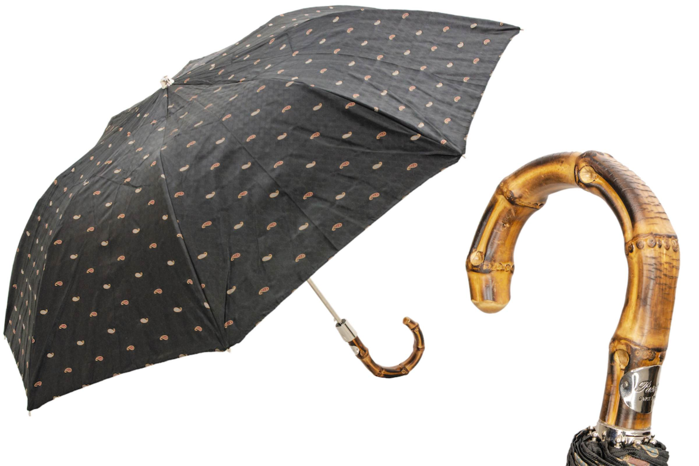 Telescopic Umbrella with Whangee Handle – Automatic Opening