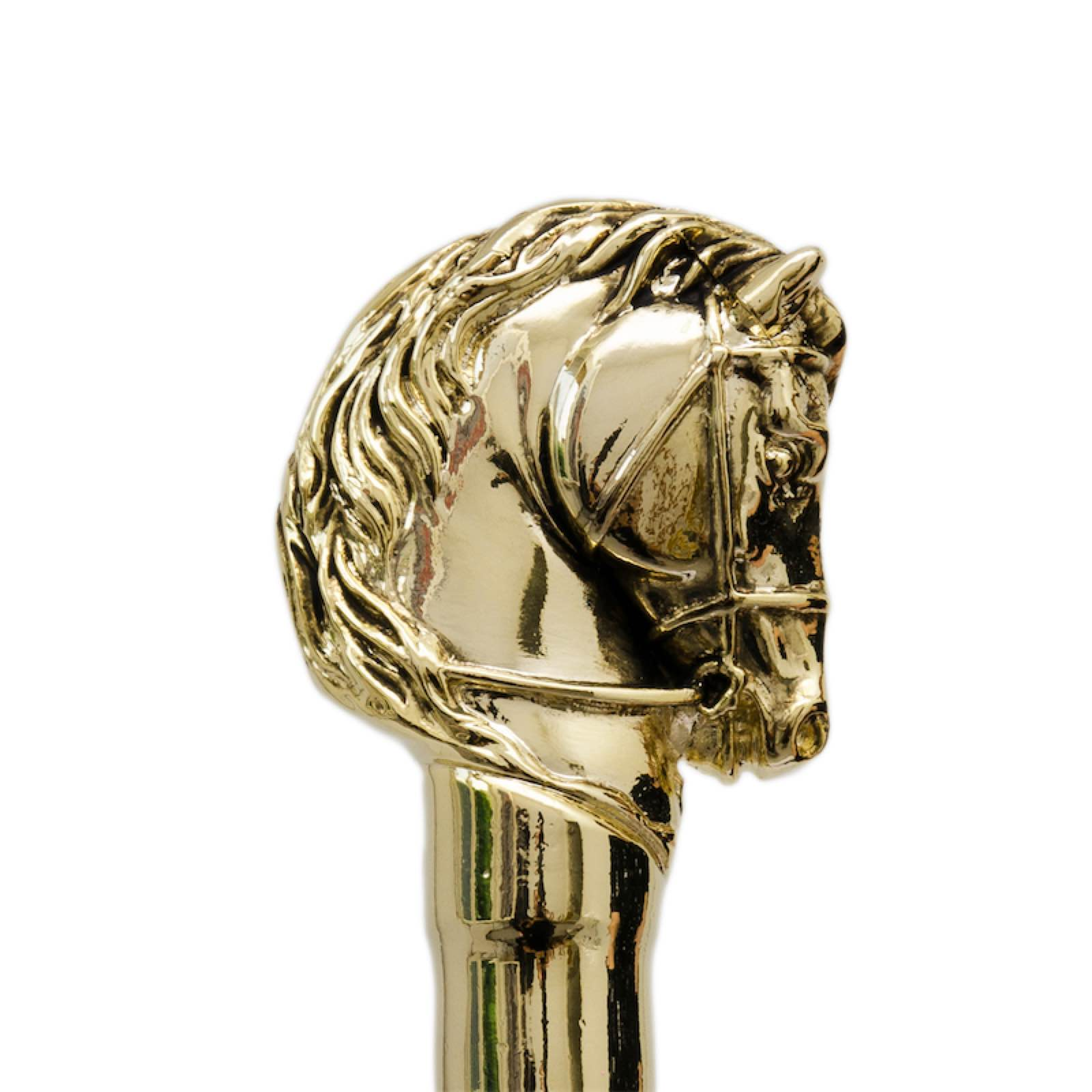 Golden Horse Folding Automatic Opening Umbrella – Handmade in Italy