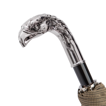 Silver Eagle Folding Automatic Opening Umbrella – Handmade in Italy