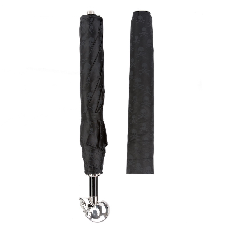 Skulls Print Silver Skull Folding Umbrella – Automatic Opening