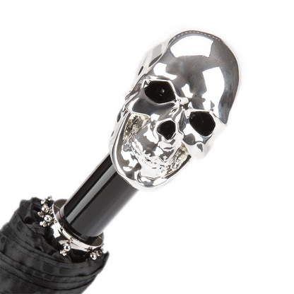 Skulls Print Silver Skull Folding Umbrella – Automatic Opening