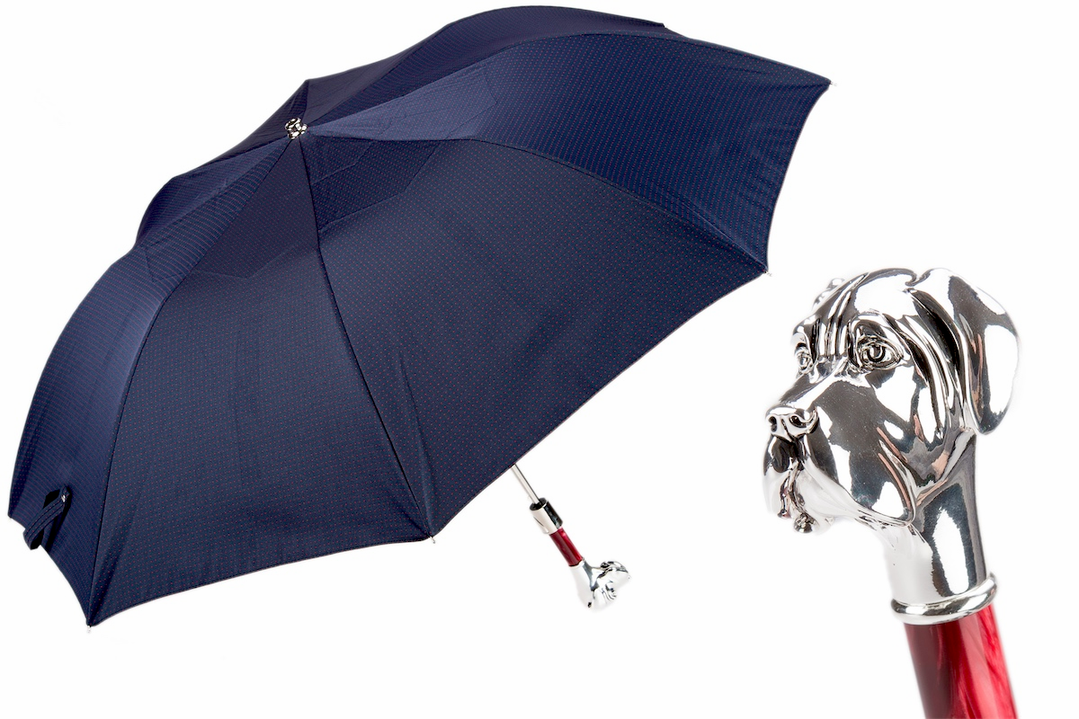 Polka Dot Labrador Folding Automatic Opening Umbrella – Italian Luxury