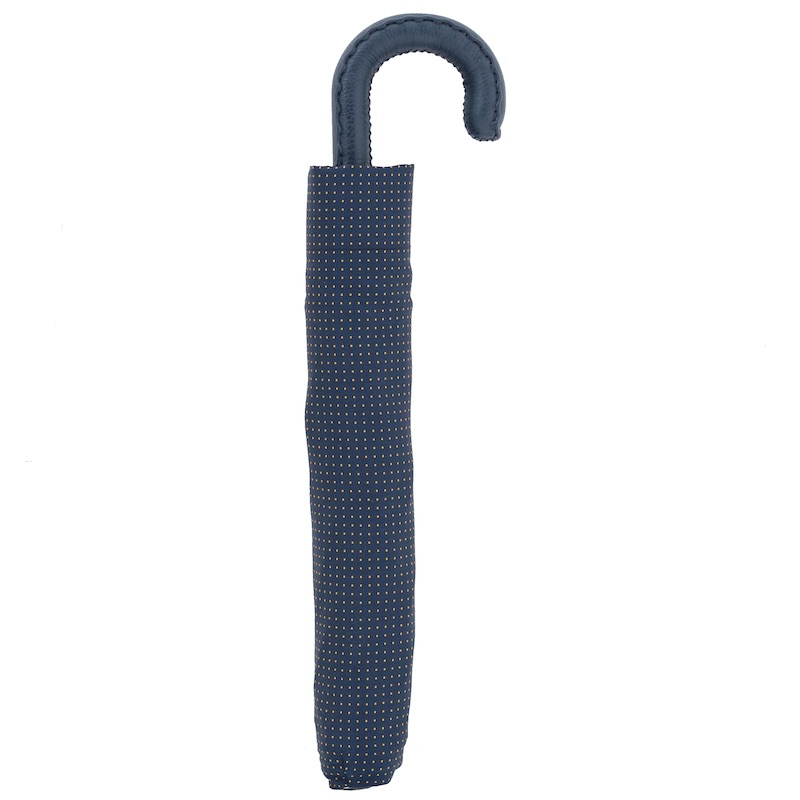Folding Automatic Umbrella with Leather Handle – Handmade in Italy