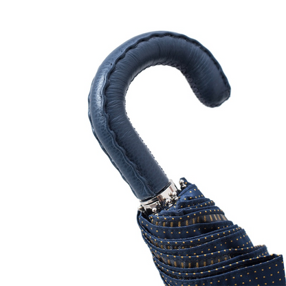 Folding Automatic Umbrella with Leather Handle – Handmade in Italy