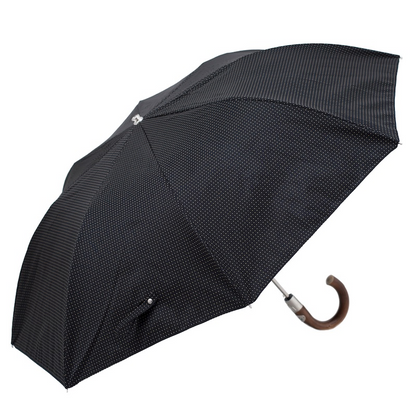 Classic Folding Umbrella with Wooden Handle – Automatic Opening