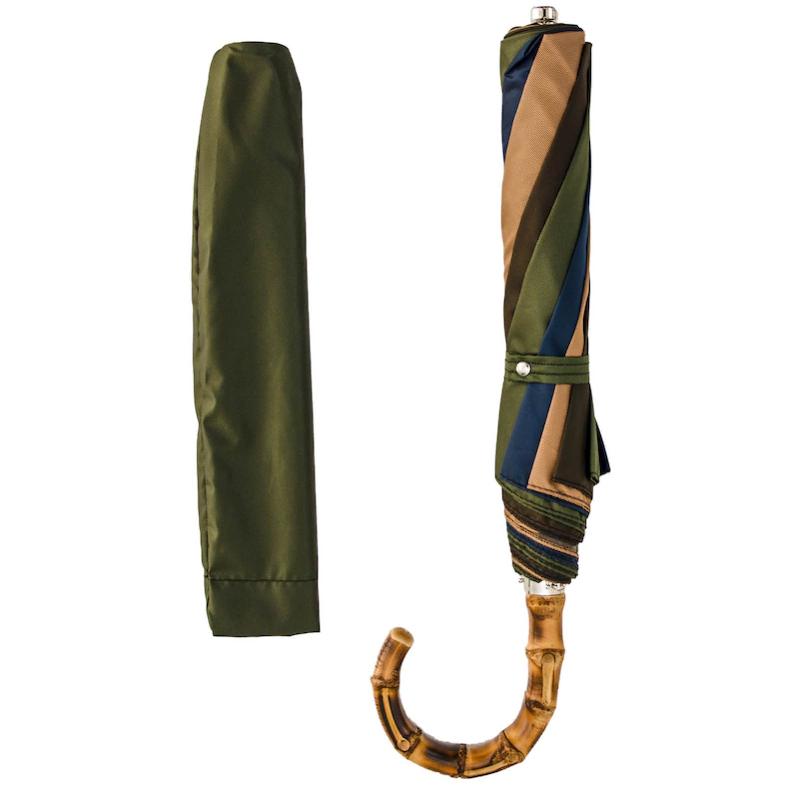 Winter Rainbow Folding Automatic Opening Umbrella – Handmade in Italy