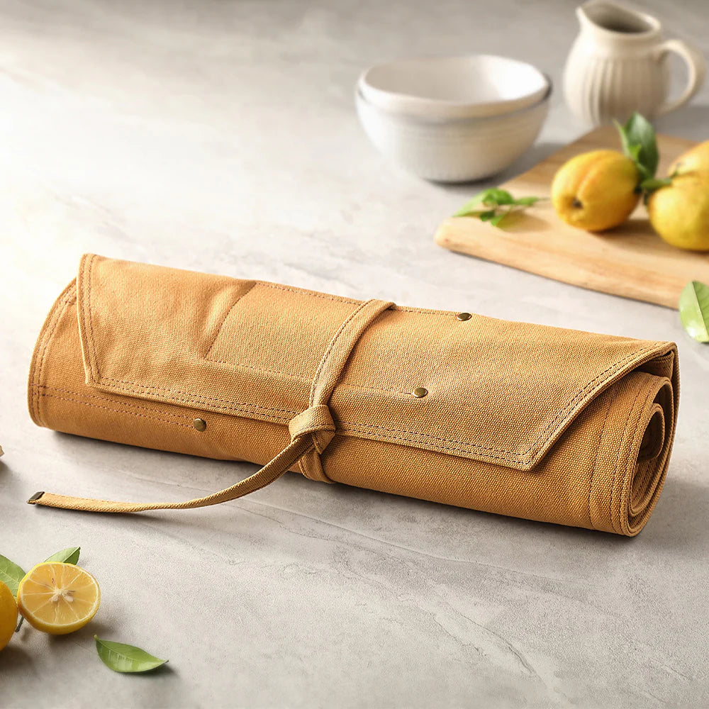 Professional Canvas Knife Roll Case – 8 Slots