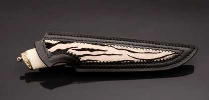 Limited Edition Collectible Knife – Mosaic Damascus and Walrus Ivory