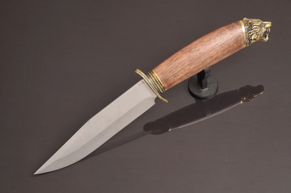 Designer Classic Stainless Steel Knife with Walnut Handle - Elegant Knives