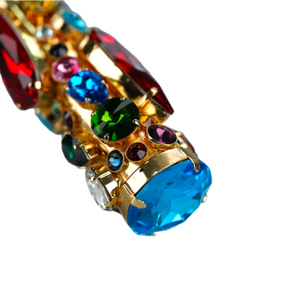 Limited Edition Handmade Italian Umbrella with Crystal Droplet Handle