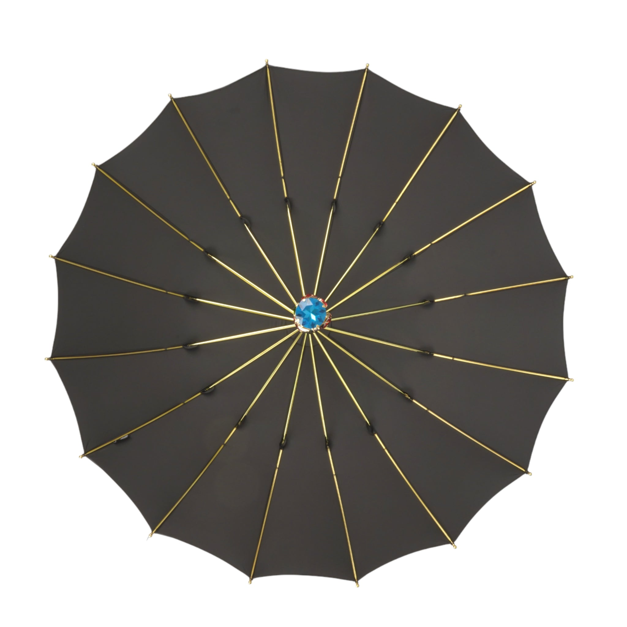 Limited Edition Handmade Italian Umbrella with Crystal Droplet Handle