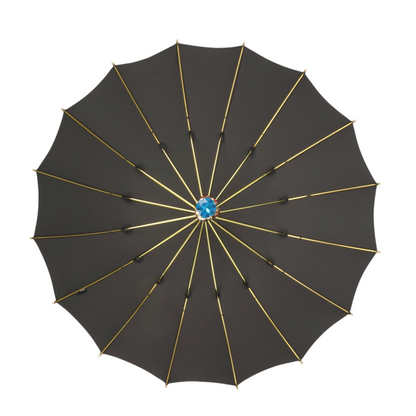 Limited Edition Handmade Italian Umbrella with Crystal Droplet Handle