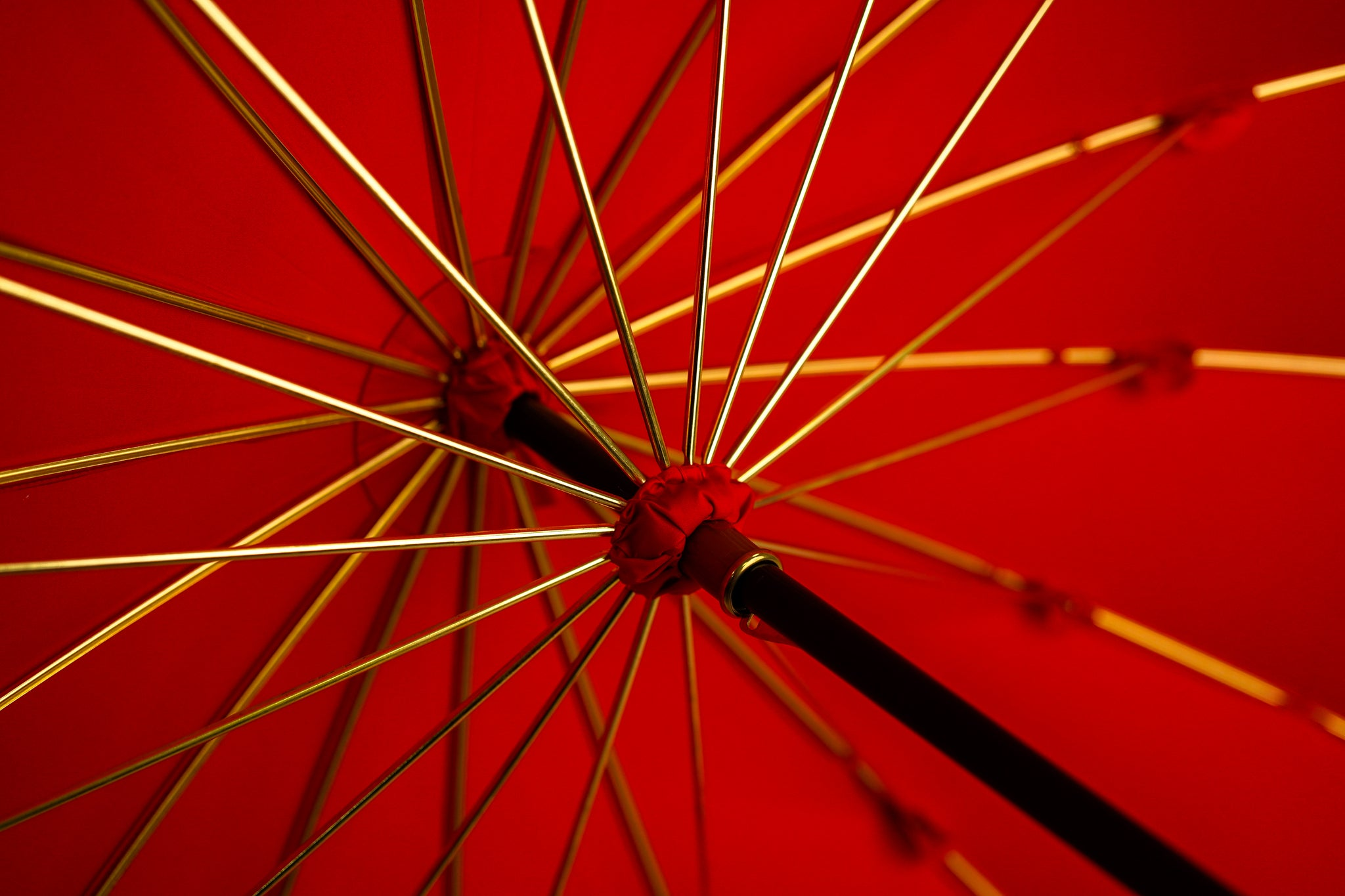 Limited Designer Red Umbrella with Jeweled Panther Handle