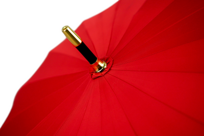 Limited Designer Red Umbrella with Jeweled Panther Handle