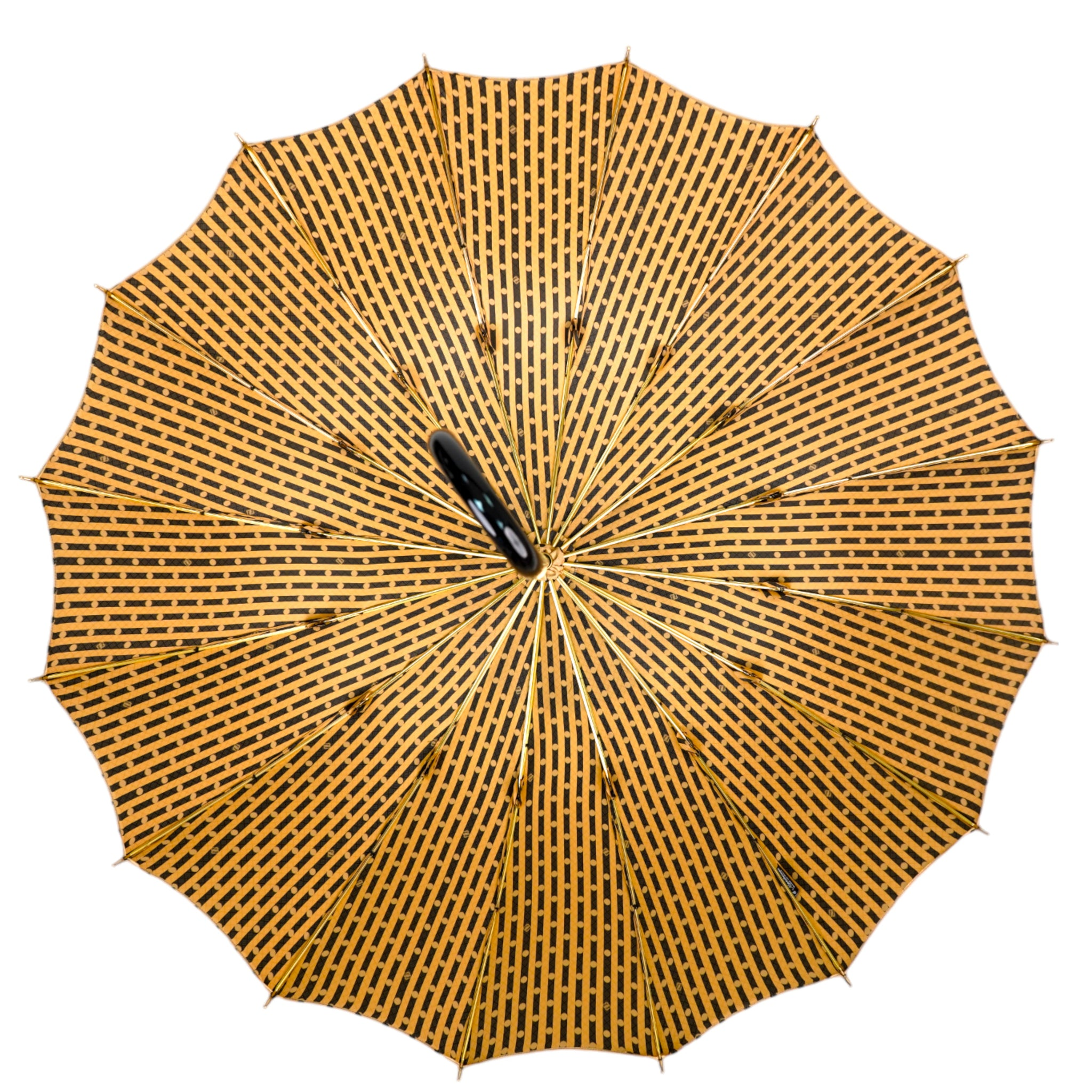 Limited Edition Jacquard Polka Dot Umbrella with 24K Gold Handle