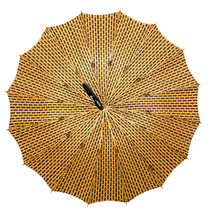 Limited Edition Jacquard Polka Dot Umbrella with 24K Gold Handle