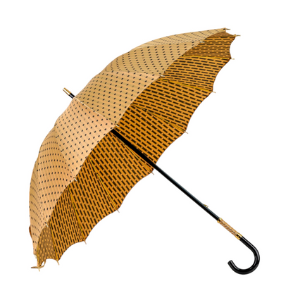 Limited Edition Jacquard Polka Dot Umbrella with 24K Gold Handle