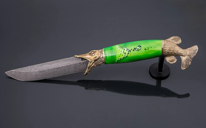 Artisan knife collectible design fish
