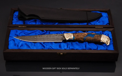 Author handmade knife artistic detail