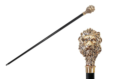24K Lion Walking Stick – Luxury Handmade Cane Made in Italy