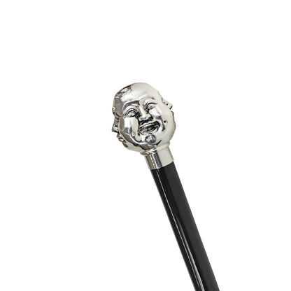 Four Noble Truths Walking Cane – Silver-Plated 925 Handle, Luxury Cane