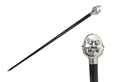 Four Noble Truths Walking Cane – Silver-Plated 925 Handle, Luxury Cane