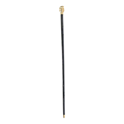 Luxury Italian Walking Stick with 24K Gold-Plated Owl and Purple Stone