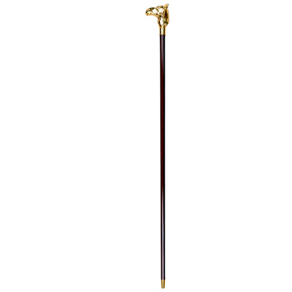 Luxury Italian Walking Stick with 24K Gold-Plated Camel Handle
