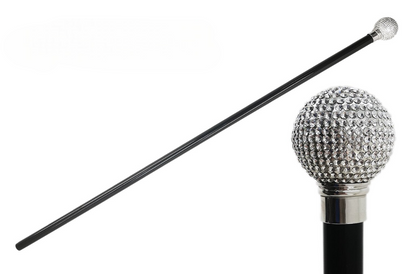 Chic Handcrafted Elegant Walking Cane with Swarovski Rhinestones