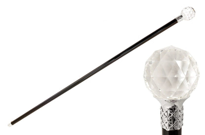 Majesty Crystal Ball Cane – Swarovski Knob, Luxury Formal Walking Stick