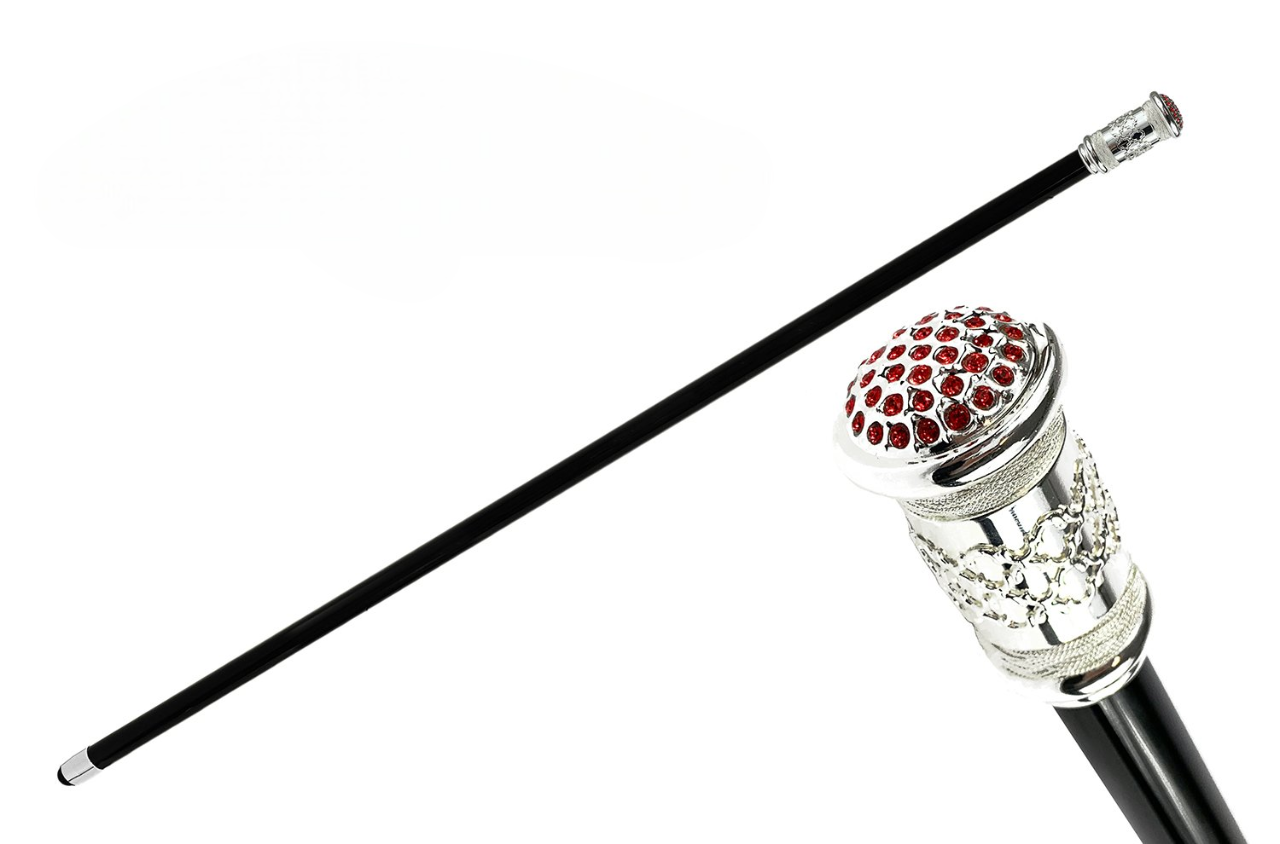 Luxury Ceremonial Walking Stick with 925 Silver-Plated Mylord Handle