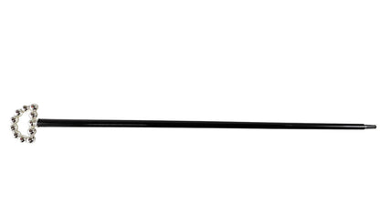 Bright Crystal Sphere Walking Cane – Silver-Plated 925 Handle, Luxury Cane