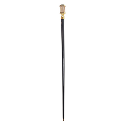 Chic Elegant Walking Stick with 24K Gold-Plated Handle and Crystals