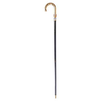 24K Gold-Plated Brass with Silver-Plated Sphere Walking Stick for Men