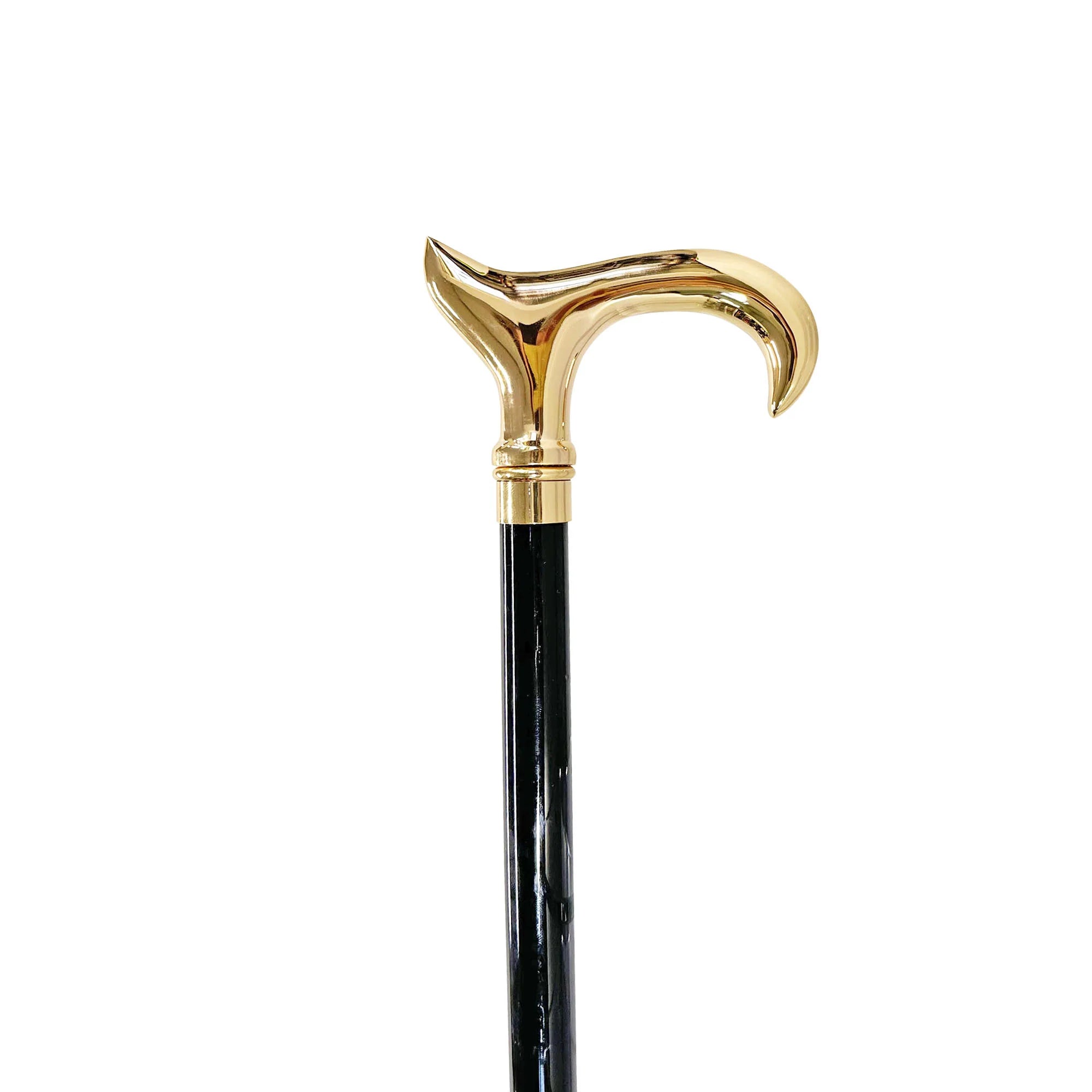 Luxury 24K Gold Walking Cane – Handmade Brass Handle & Beech Shaft