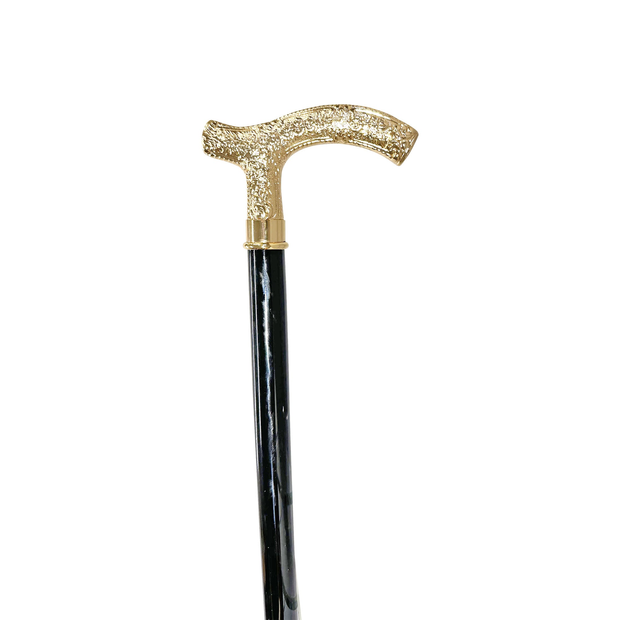 Chic 24K Gold-Plated Walking Stick with Elegant Handmade Handle