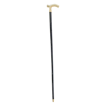 Chic 24K Gold-Plated Walking Stick with Elegant Handmade Handle